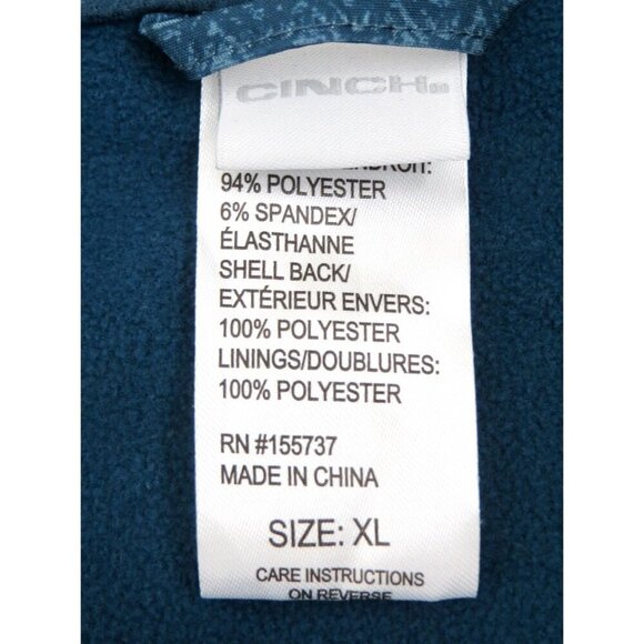 NEW! Cinch Full Zip Vest Jacket Aztec Southwest Print Blue SZ XL - Picture 5 of 6